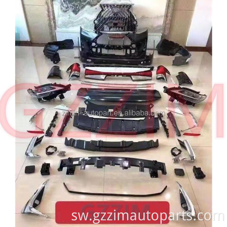 Mbele mpya ya kuwasili na taa ya nyuma ya bumper iliyosanikishwa kit kit cha mwili kinachofaa kwa alphard 2016+ hadi LX LM hadi